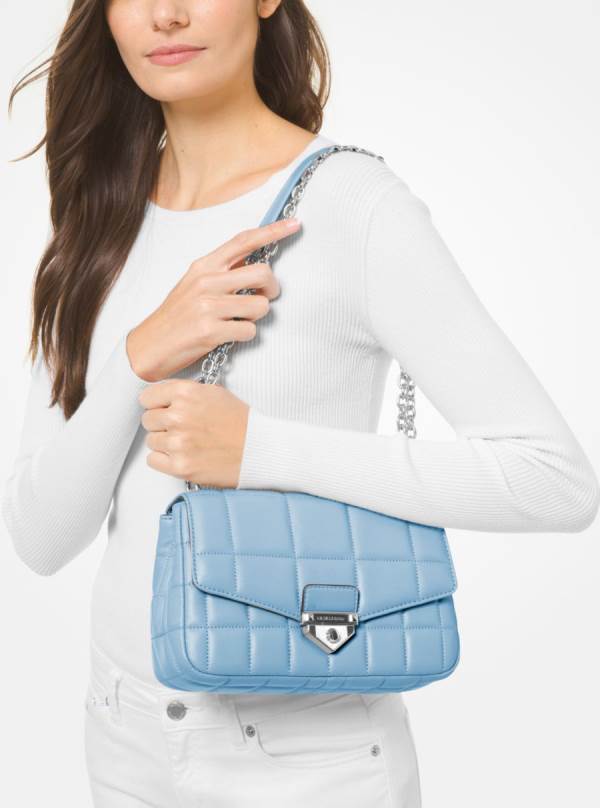 Damske Taška Cez Rameno Michael Kors SoHo Large Quilted Leather Námornícka Modrá - Kabelky Michael Kors Obchod | ULKTQ-0519